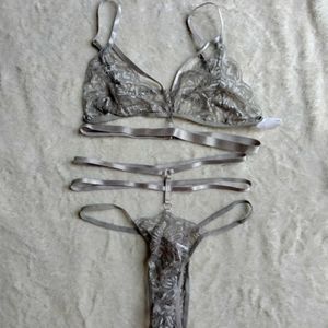 2 pc Strappy lace lingerie set